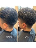 【メンズスタイル】癖毛、短髪も簡単セット・ツイストパーマ