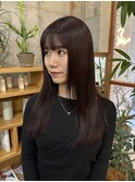 暖色系カラー/ワインレッド/ボルドーヘア/ロングヘア