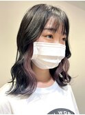 インナーカラーケアブリーチイヤリングカラーハイライトレイヤー