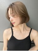 切りっぱなしボブ 美髪似合わせカット くびれボブ 表参道 A0725