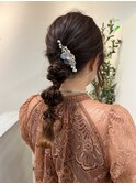 編み下しアレンジ　ヘアアレンジ