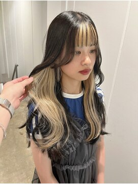 アルコイリスバイドールヘアー(ARCOIRIS by Dollhair) 大人ガーリー/インナーカラー/ハイトーンカラー/くびれヘア