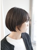ベリーショートボブウルフネビージュ小顔ワンレン30代40代