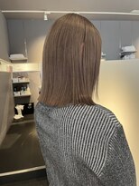 ヘアーエスクールシーユー 枚方T-SITE店(hair S.COEUR×Cu) ミルクティーベージュ/ダブルカラー/枚方美容室