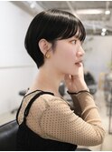 ▽まるみショートイメチェン美髪ワイドバングホワイトブロンド