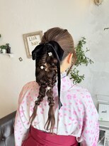 リンクヘアー(Link hair)&nbsp;ツインポニーテールアレンジ