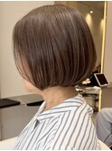 表参道髪質改善カラーミディアムボブアッシュグレージュ50代60代