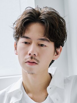 フィフスパーク(fifth PARK) 渋谷シャドウパーマセンターパートメンズカットルーズパーマ30代