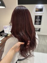 ビーハイブアヴェダ PARCO2店(BEHIVE AVEDA)&nbsp;ブリーチなしボルドー【三橋由奈】
