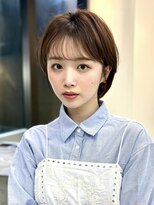 ミィ 浦和(mee) 透明感カラー ボブ 前髪 ショート カラー ブリーチ&ダブルカラー