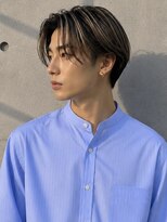 ヴェイン 渋谷(vain)&nbsp;ハイライト メッシュ センターパート ツーブロック 20代 30代
