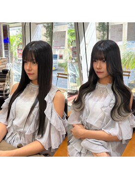 カルフール ロコ 草加西口店(Carrefour LOCO) 【100%人毛シールエクステ】でデザインインナーカラー