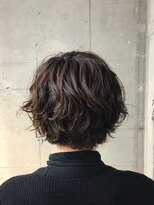 オッソ(OSSO)&nbsp;くしゃっとウェーブ_外ハネボブアッシュブラウン