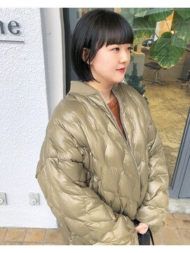 マメ(mame) ミニボブ/ショートボブ/ダークグリーン