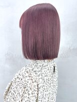 ラベンダーボブ_くびれヘアビタミンカラー_ba340861
