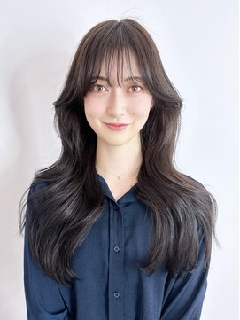 アイティー バイ アルバム 浦和店(IT by ALBUM) オリーブベージュレイヤーカット_斜めバング_ba455361