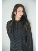韓国風黒髪ゆるウェーブ