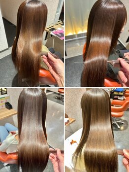 ヘアーギャラリー エムツー 北浅井店 ヘアーギャラリーM・2の写真/乾かすだけで綺麗になる髪質改善縮毛矯正、艶と柔らかさ、質感、シルエットまで変えれるストレート