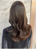 小顔に見えるレイヤーカット×地毛風オリーブベージュ黒髪[銀座]