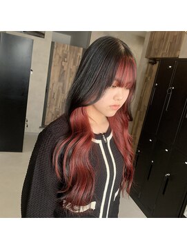 フラワーバイ ビーガーデン(FLOWER by B.GARDEN) フェイスフレーミング×インナーカラーレッド