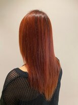ニシオギ ヴォイス 西荻窪店(nishiogi voice) 大人綺麗なうる艶ストレート 髪質改善Trとカラー オレンジ