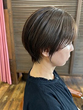 ダブル(W) 明るい白髪染め/白髪ぼかし/似合わせショート