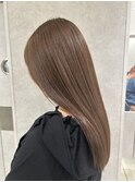 韓国ヘア髪質改善ブリーチなしダブルカラーミルクティーベージュ