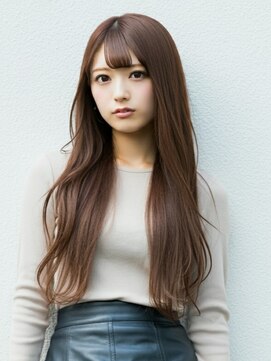 ファクトリーファイブ(Factory5) 小顔レイヤーロングカフェモカ20代30代40代くびれミディ韓国ヘア