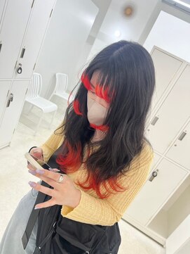 ジーナ 札幌(Zina) 髪質改善*レッド裾カラー*ミックスウェーブ*美髪