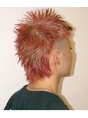 スパイキーショートベリーショートマレットヘアパンク