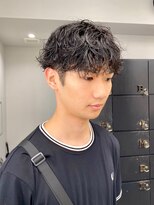 ヘアー アイス 御器所本店(HAIR ICI) 無造作マッシュメンズショート☆ツーブロックシャドウパーマ