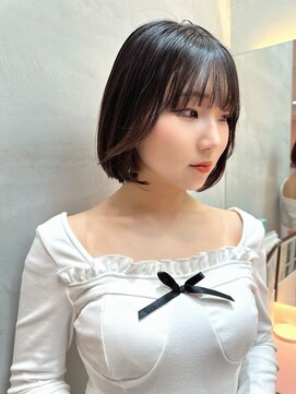 ロンドポレール 北千住(Lond polaire) イメチェン外ハネボブ美髪ワイドバング顔周りレイヤーボブ/