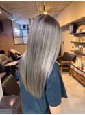 アプリコットオレンジ、ホワイトブロンド、ロングレイヤー