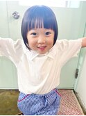 キッズカット/前髪ぱっつんマッシュボブ/キッズスペース子連れ◎