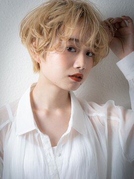 モッズヘア 越谷(mod's hair) 透明感ハイトーンカラー外国人風フェザーショートu越谷10代20代