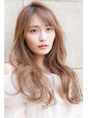 透明感♪髪質改善カラー小顔艶感ミディグレージュハイライト
