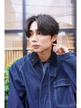 ニコ トウキョウ ヨコハマ(nico) センターパートニュアンスパーマメンズカット