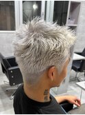ホワイトカラー／ホワイトシルバー／短髪