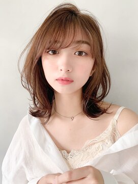 キリ 表参道(kyli) セミディうるツヤオリーブグレー小顔モテ髪黒髪#290f1031