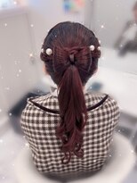 リシェル 原宿店(Ricel)&nbsp;編み込みリボンポニーテール[ヘアセット/原宿/渋谷]