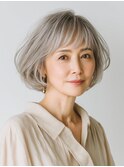 クラゲヘアー/小顔/ココアベージュ/オリーブグレー/川西