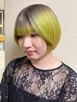 モリオフロムロンドン 原宿本店(morio from London) 【morio原宿】ダブルカラールーツカラーグリーン