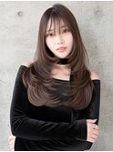 髪質改善ロング×韓国風レイヤーカット