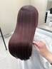 ★透明感★カット+ブリーチなしWカラー+5STEPトリートメント