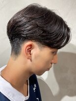 ニコ トウキョウ ヨコハマ(nico) メンズセンターパートウルフセンターパートニュアンスパーマ襟足