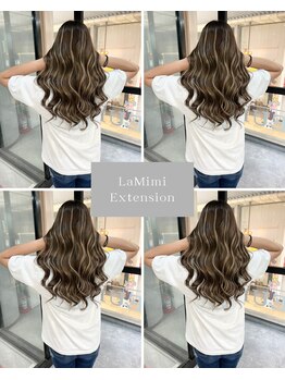 ラ ミミ(La Mimi)の写真/【最高級品質レミーエクステ取扱店】計算された理論で馴染みやすさ◎人毛使用でヘアカラー・巻き髪が可能♪