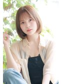 ナチュラルボブ前髪ありイメチェン20代30代40代50代ショートボブ