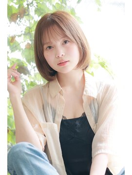 メモリーズ 表参道(Memories) ナチュラルボブ前髪ありイメチェン20代30代40代50代ショートボブ