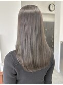 ブリーチなし透明感カラーオリーブグレージュ夏カラー秋カラー
