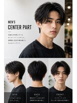 MEN's Baguz  MEN'Sカット/ MEN'Sパーマ/ MEN'Sカラー&nbsp;センターパートメンズ骨格似合わせトレンドヘアスタイル清潔感